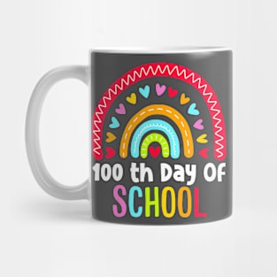 100Th Day Of School Teacher 100 Days Smarter Rainbow Mug